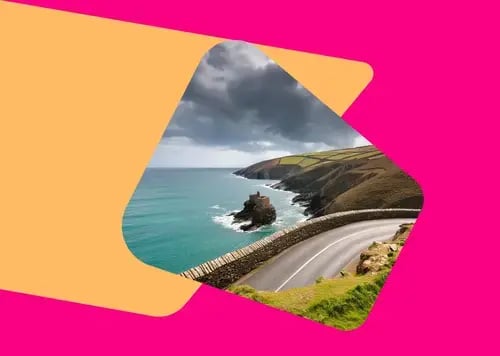 Stunning coastline with rain clouds overhead